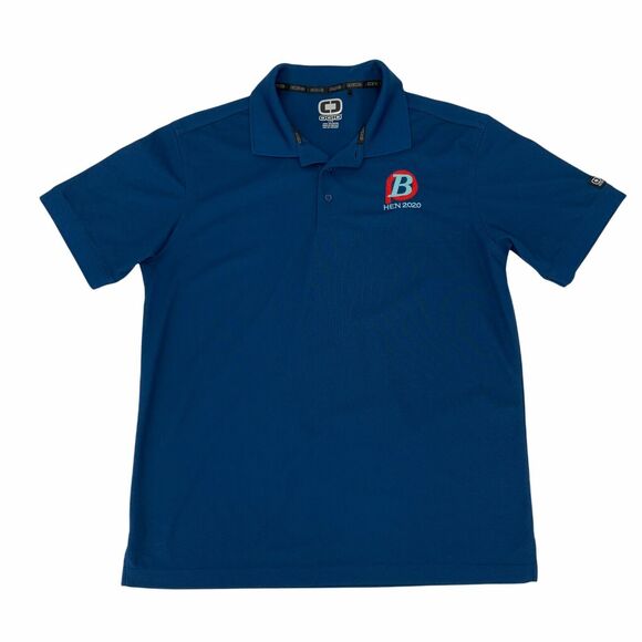 Ogio Polo Shirt Men's Size L Blue Short Sleeve Quick Dry Athletic Golf HEN 2020 - Picture 1 of 8